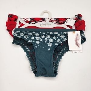 Jessica Simpson 3 Pack Ultra Flirty Tanga Fit Panties - Size Small - NWT